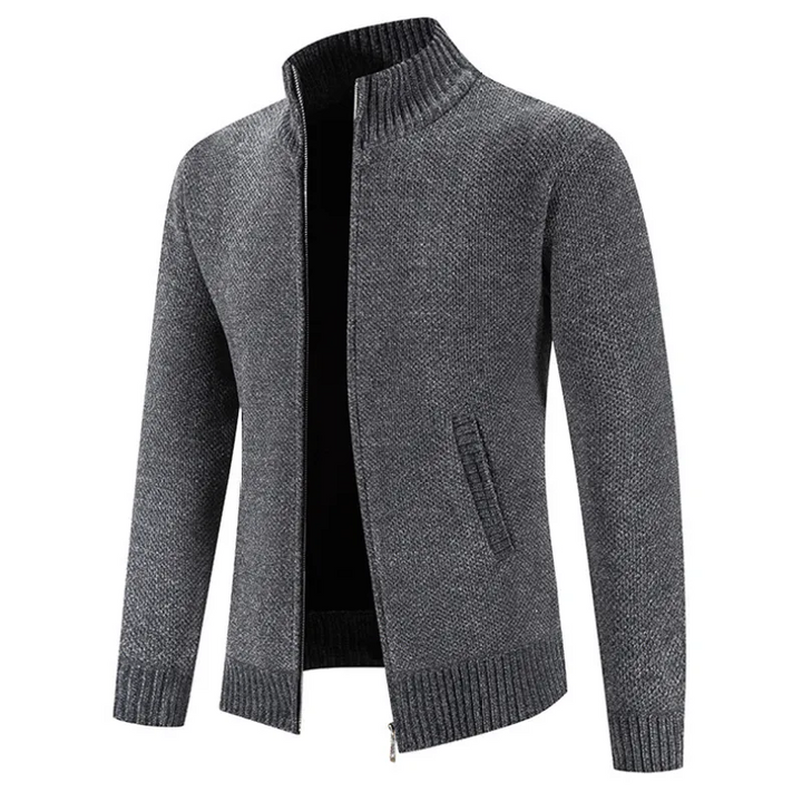 Gregory | Stand-Collar Zip Cardigan