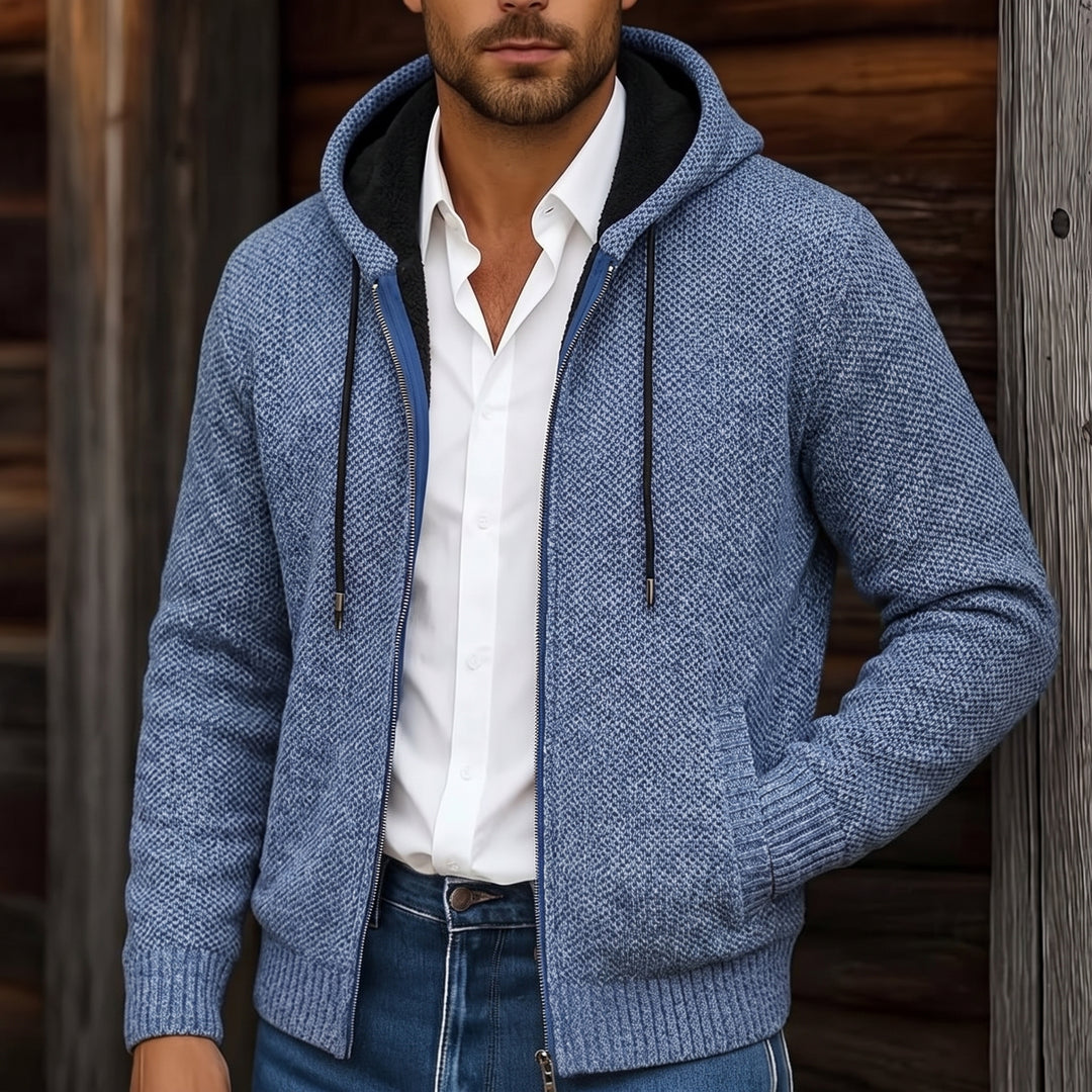 Gregory | Stand-Collar Zip Cardigan