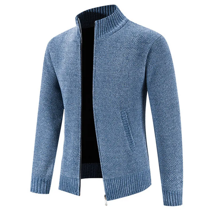 Gregory | Stand-Collar Zip Cardigan