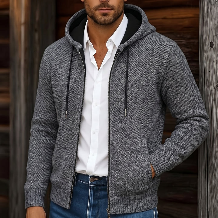 Gregory | Stand-Collar Zip Cardigan