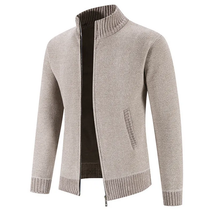 Gregory | Stand-Collar Zip Cardigan