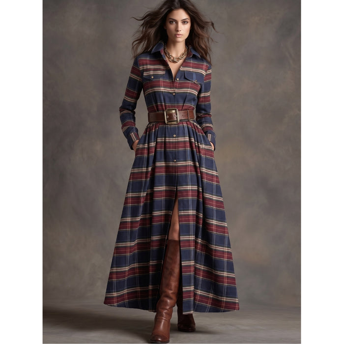 Lauren | Classic Belted Button-Up Shirt Dress
