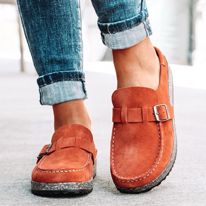 Lauren | Low Heel Buckle Loafers