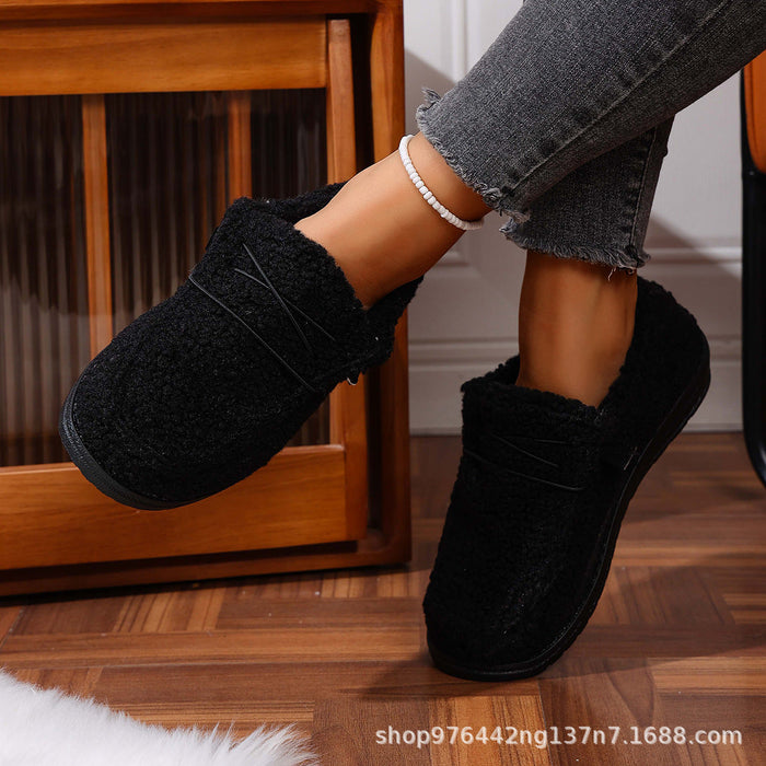 Women's Teddy Fleece Slip-On House Slippers Cushioned