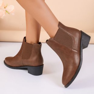 Women's Chelsea Ankle Boots with Elastic Side Panels
