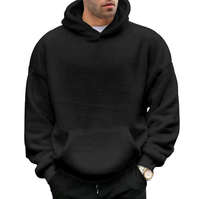 Men's Oversized Fleece Hoodie with Kangaroo Pocket