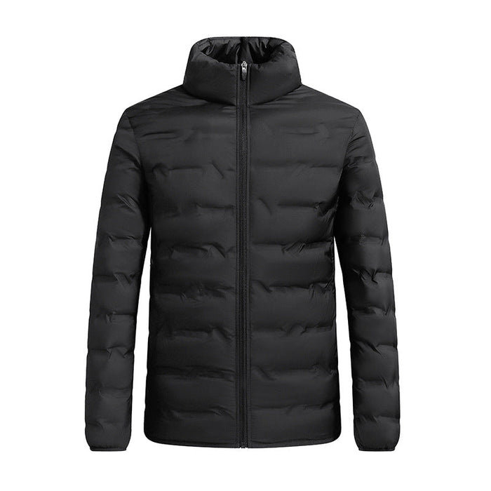 Men's Quilted Puffer Jacket Lightweight Insulated Stand Collar
