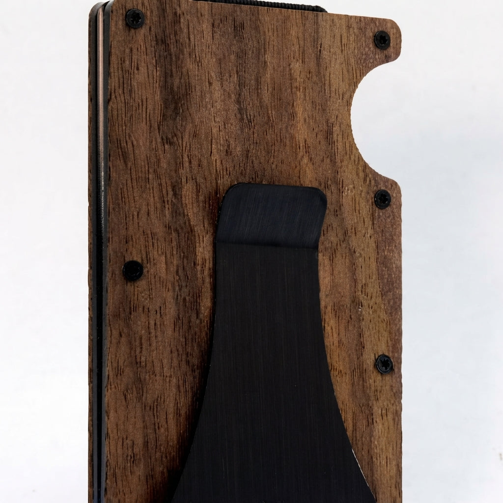 RFID-Blocking Carbon Fiber Wallet with Money Clip