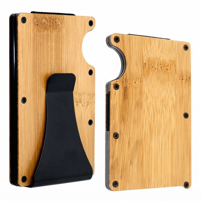 RFID-Blocking Carbon Fiber Wallet with Money Clip