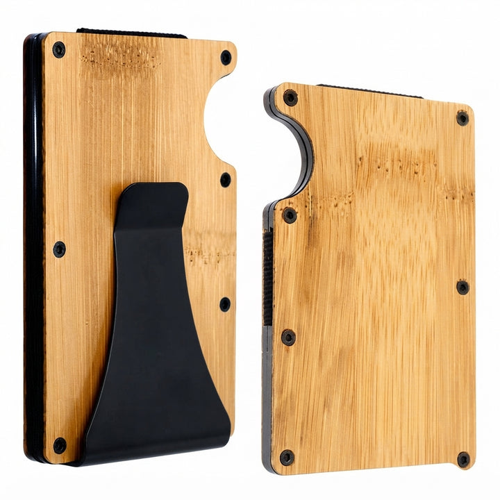 RFID-Blocking Carbon Fiber Wallet with Money Clip