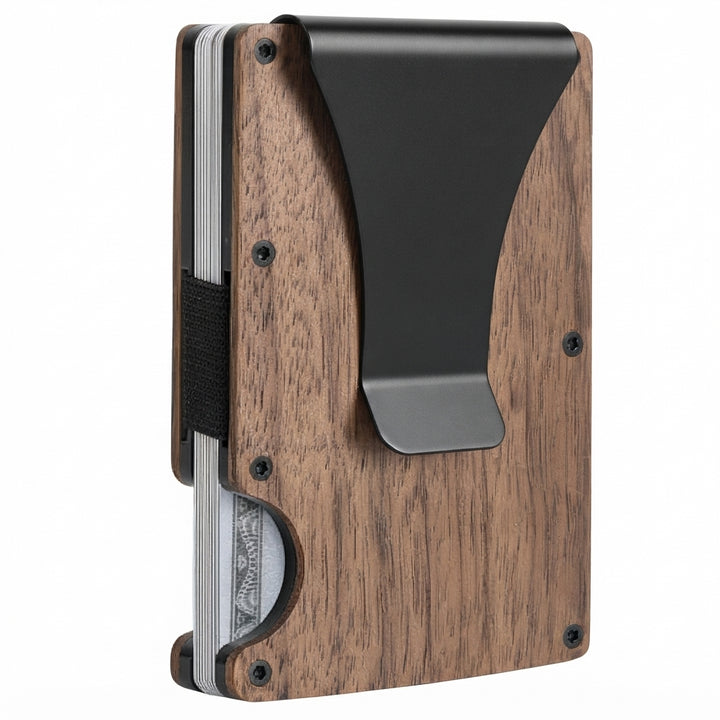 RFID-Blocking Carbon Fiber Wallet with Money Clip