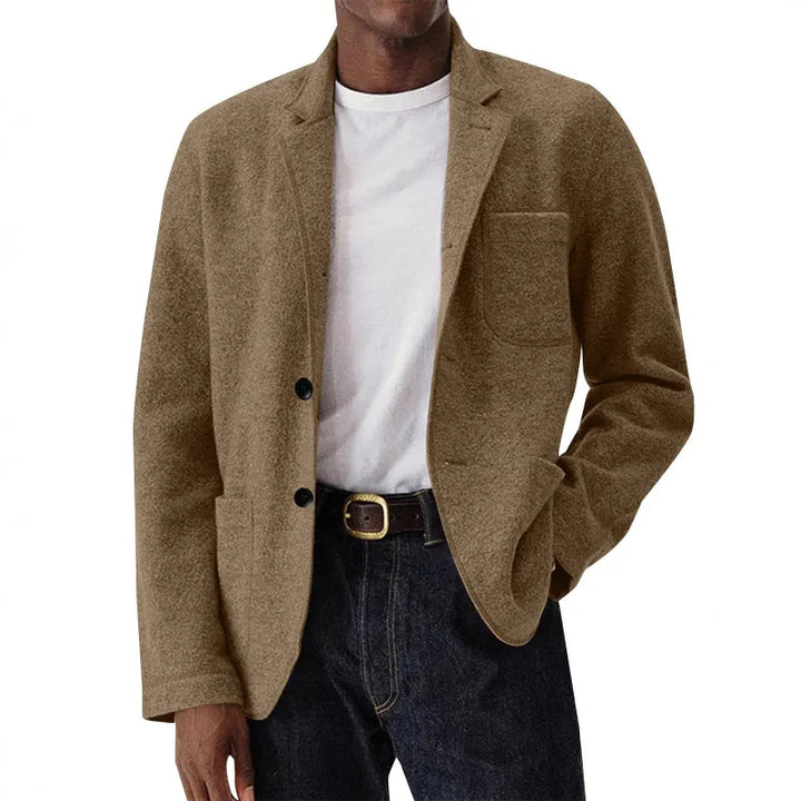Rhys | Men’s Textured Blazer with Patch Pockets