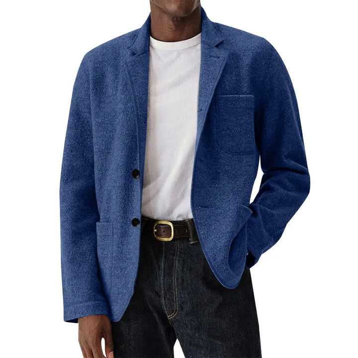 Rhys | Men’s Textured Blazer with Patch Pockets