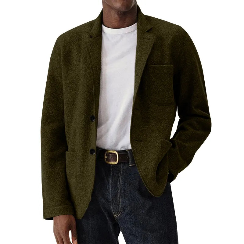 Rhys | Men’s Textured Blazer with Patch Pockets