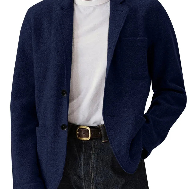 Rhys | Men’s Textured Blazer with Patch Pockets
