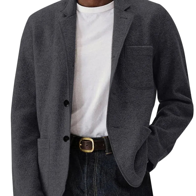 Rhys | Men’s Textured Blazer with Patch Pockets