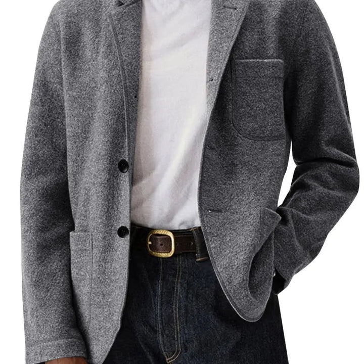 Rhys | Men’s Textured Blazer with Patch Pockets