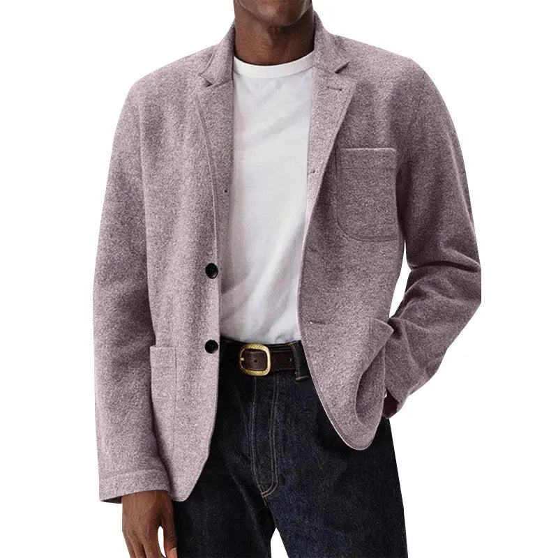 Rhys | Men’s Textured Blazer with Patch Pockets