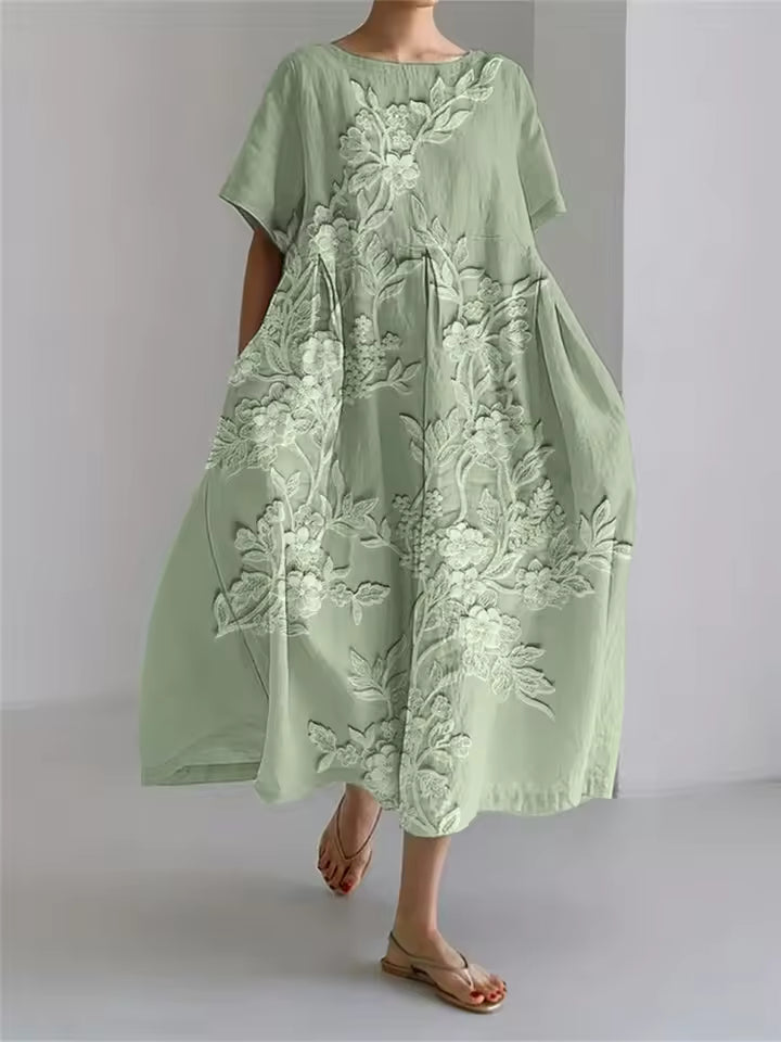 Amanda | Elegant Loose Round Neck Dress