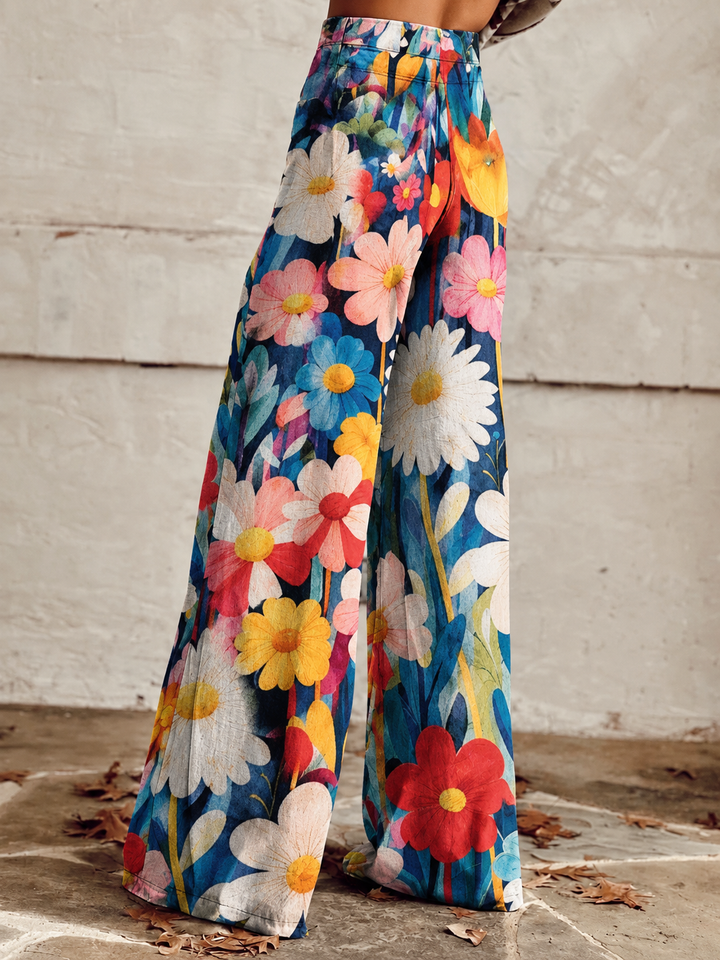 Sandra | Stylish Floral Wide Pants