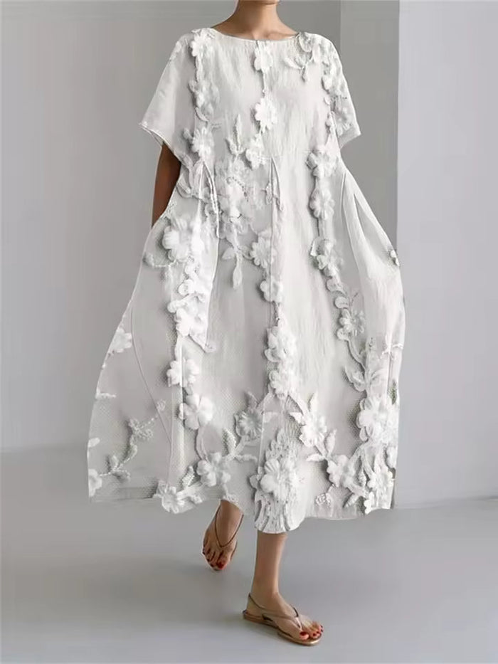 Amanda | Elegant Loose Round Neck Dress