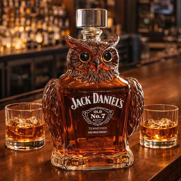 Lance | Whisky Bottle Owl Design