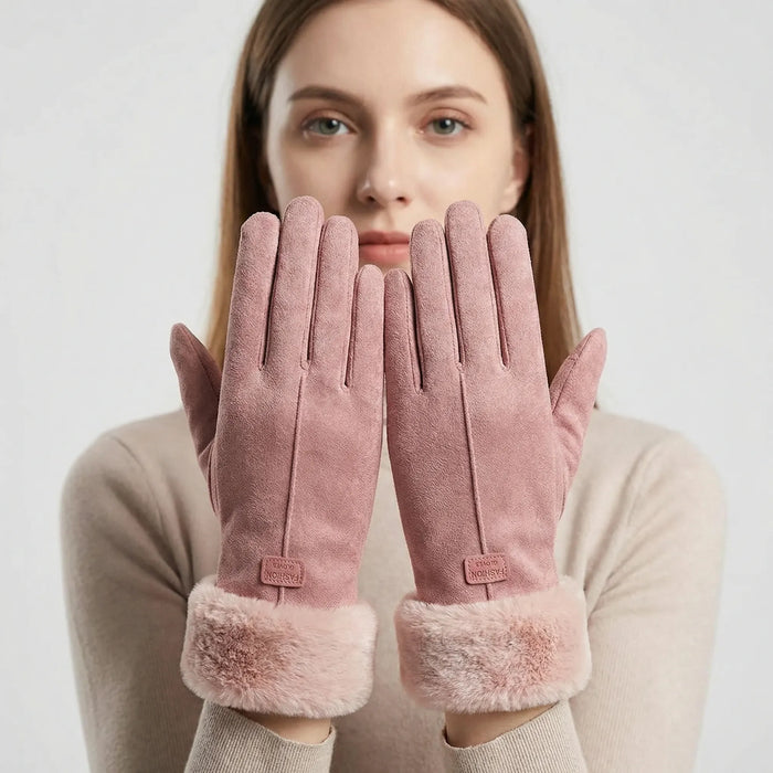 Women's Touchscreen Winter Gloves with Plush Cuff