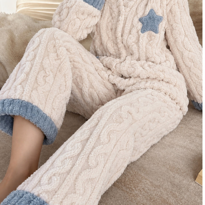 Winifred | Cozy Ruffle-Trim Two-Piece Set