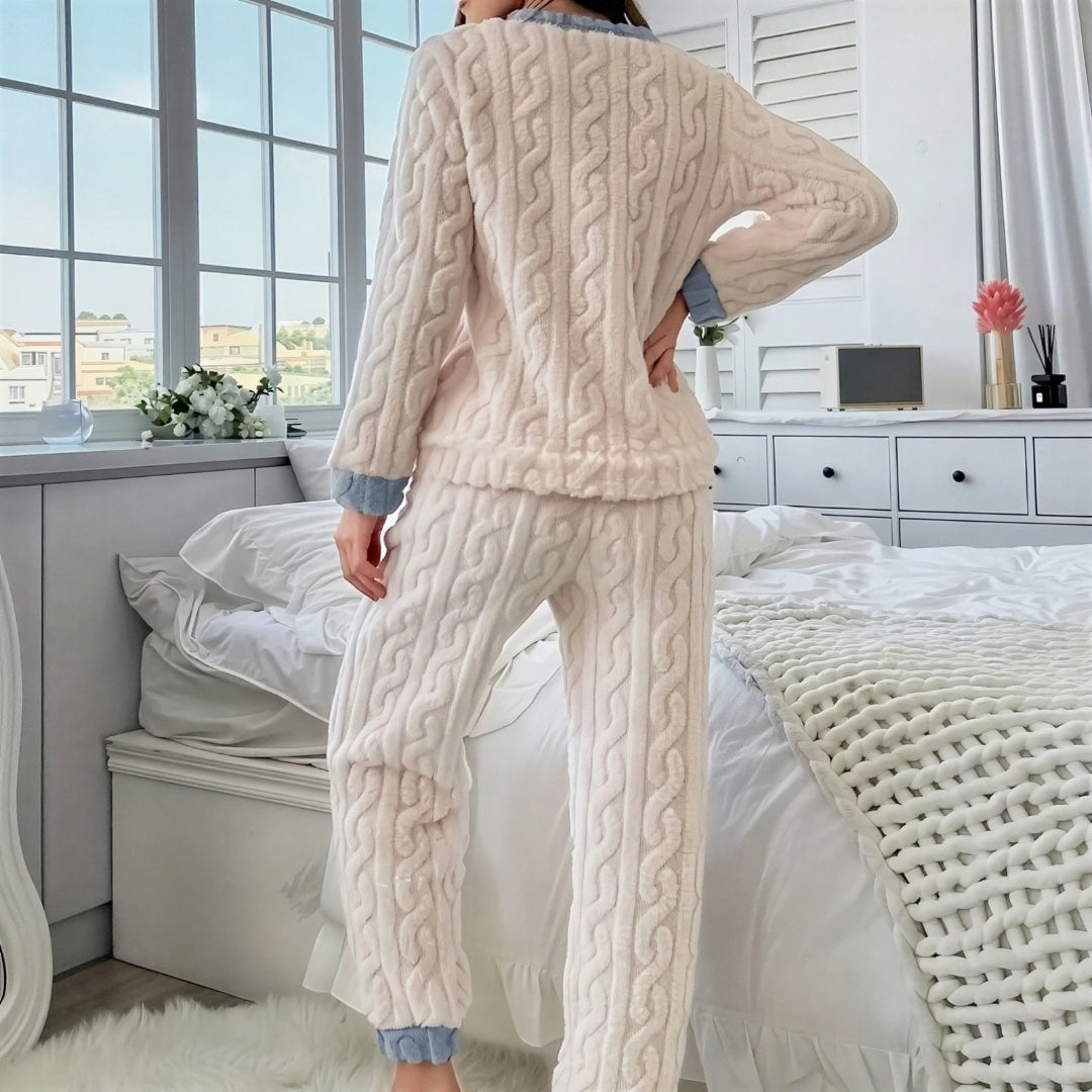 Winifred | Cozy Ruffle-Trim Two-Piece Set