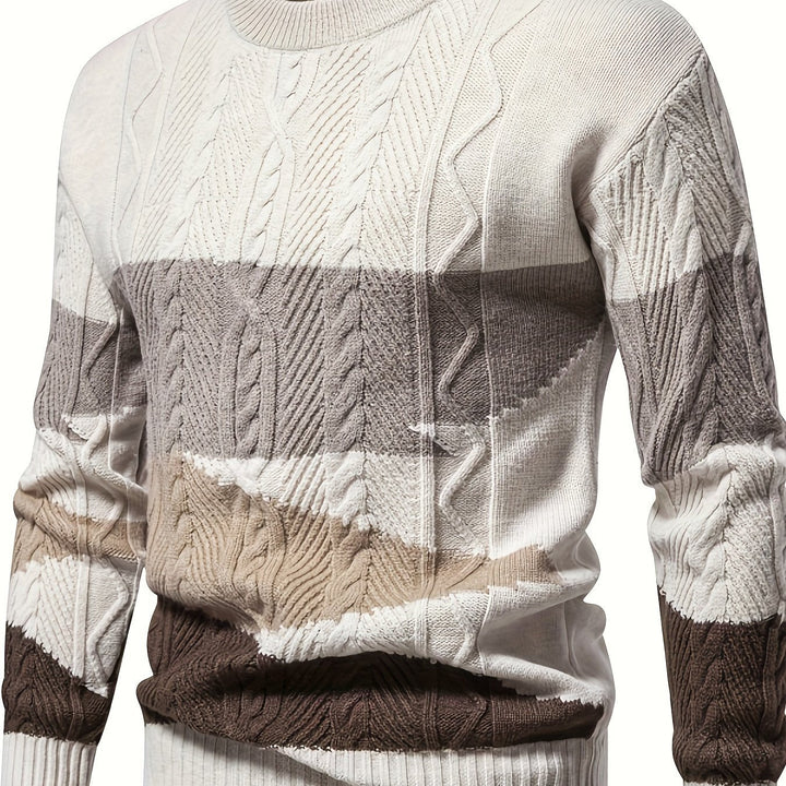 Simon | Textured color-Block Sweater
