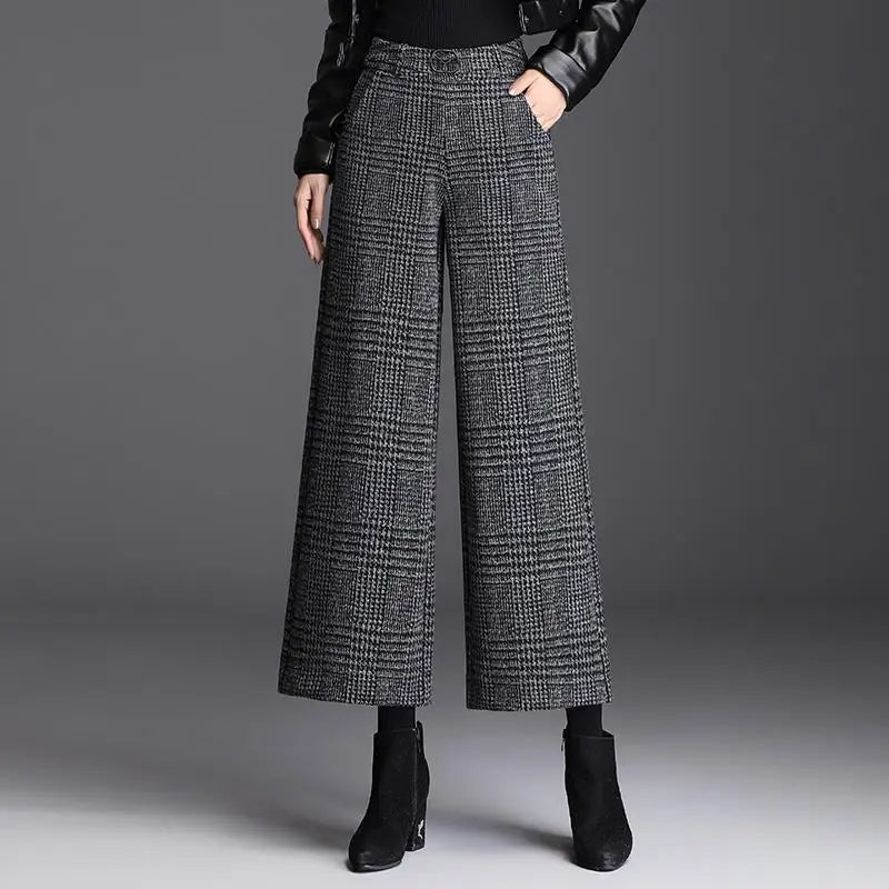 Beatrix | Checked Wide-Leg Pants