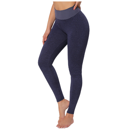 Woman in textured seamless leggings