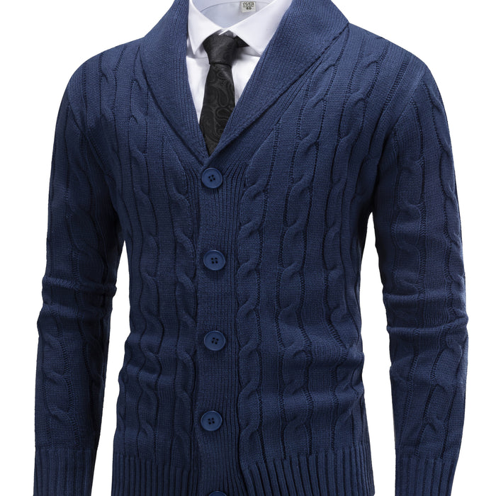 Walter | Shawl Collar Cable Knit Cardigan