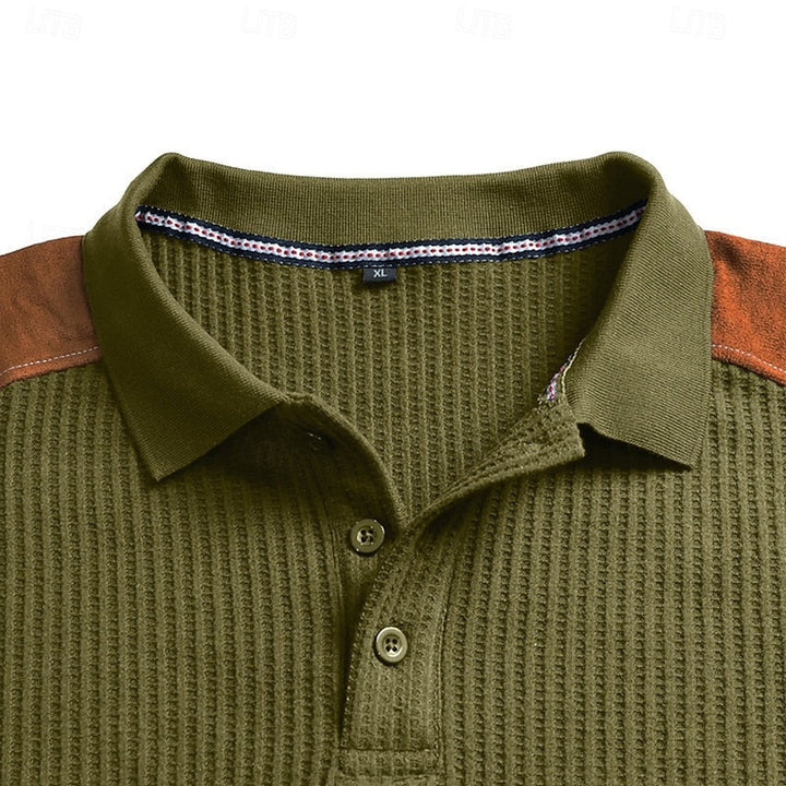Bennett | Textured color Block Polo Shirt