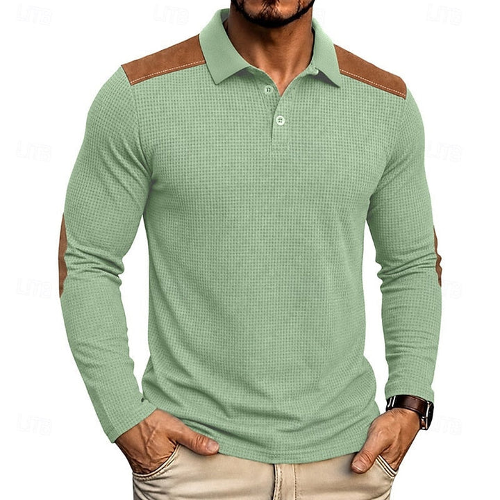 Bennett | Textured color Block Polo Shirt