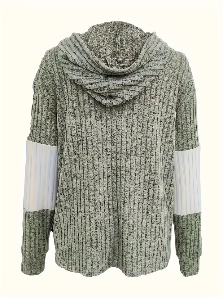 Cecilia | Textured color-Block Hooded Jacket