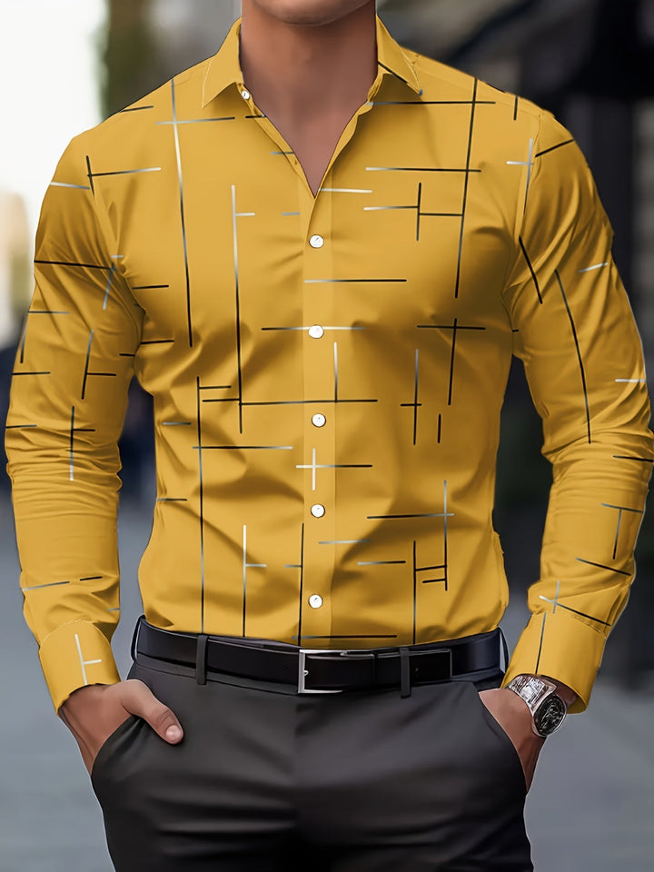 Malcolm | Refined Line-Print Shirt