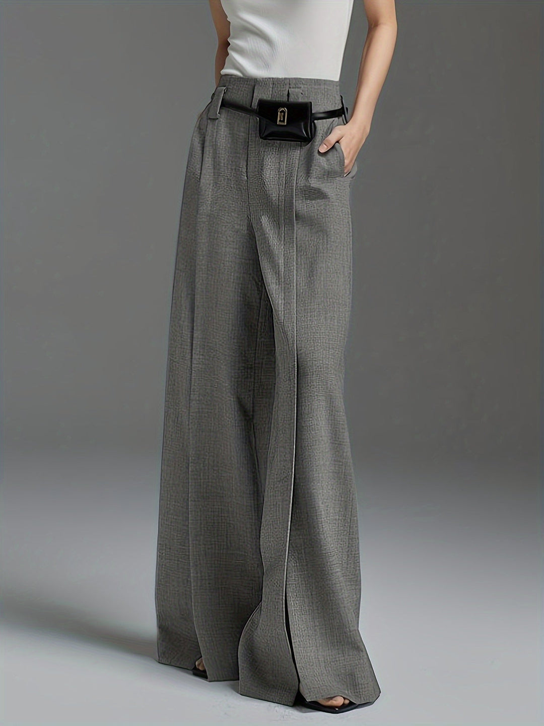 Lorraine | Wide-Leg Slit Pants