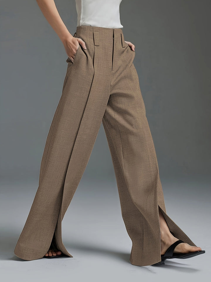 Lorraine | Wide-Leg Slit Pants