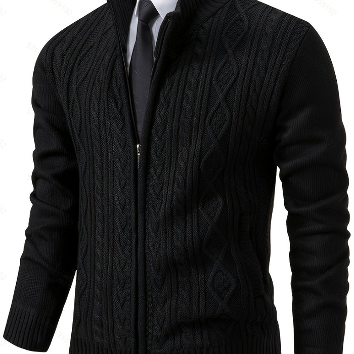 Walter | Textured Full-Zip Cardigan