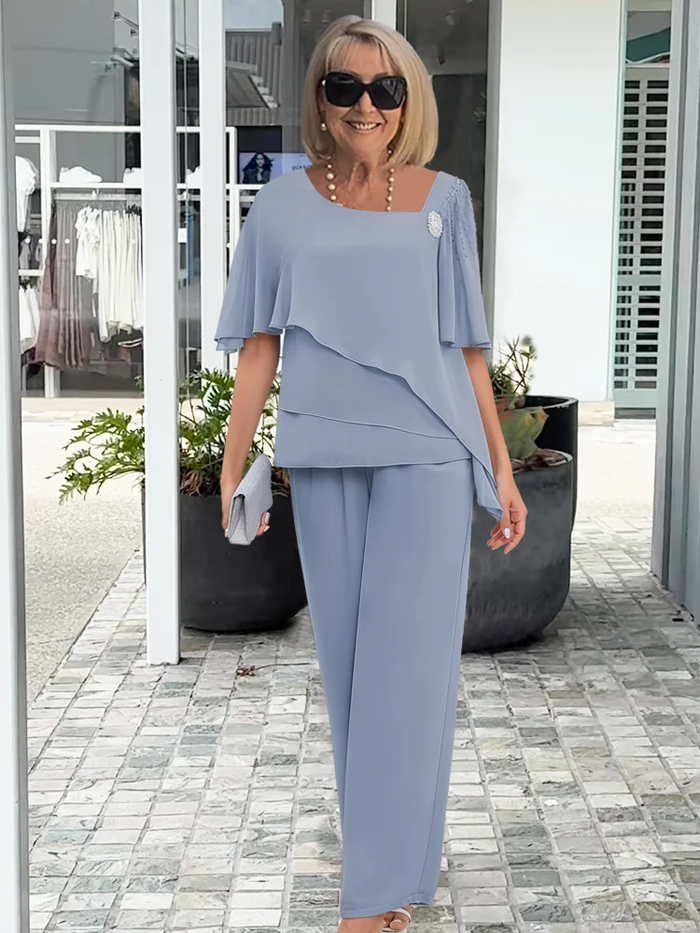Caroline | Elegant Wide Sleeve and Pant Set