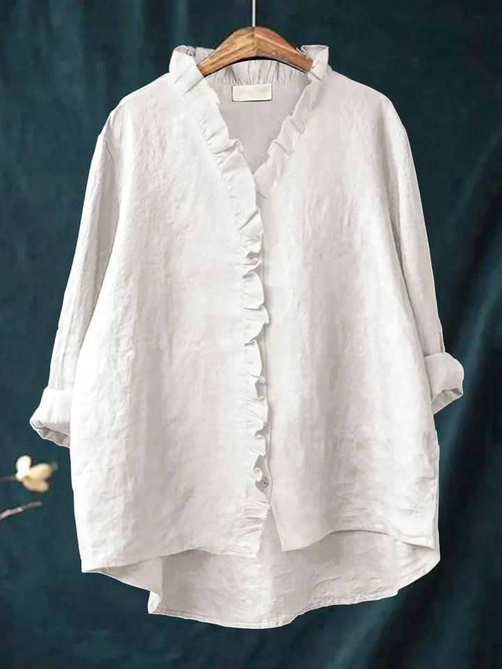 Eliza | Casual Ruffle V-Neck Blouse