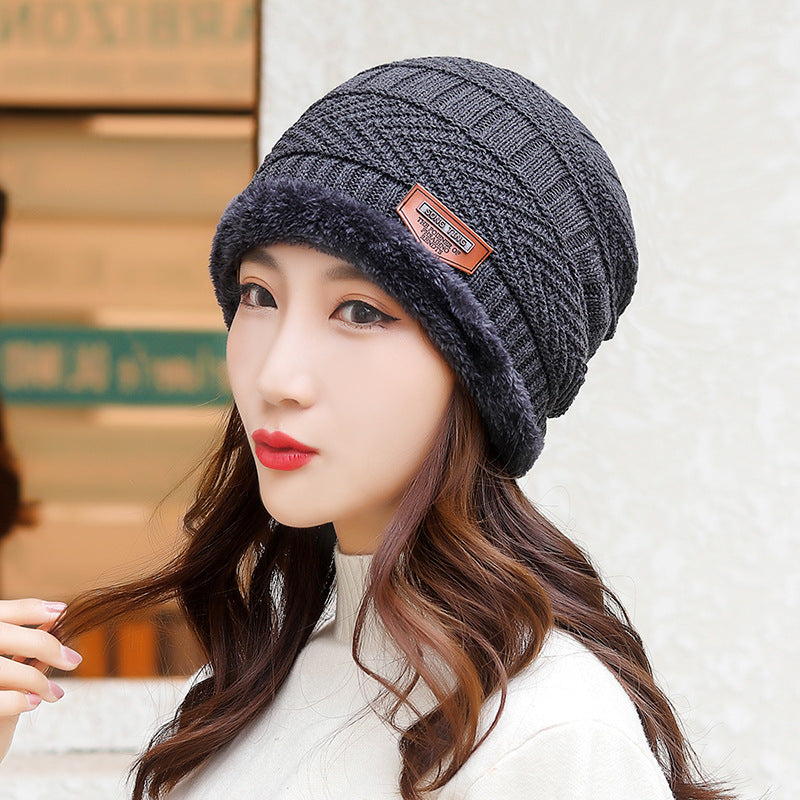 Coral Fleece Balaclava Beanie, Unisex Winter Hat with Scarf
