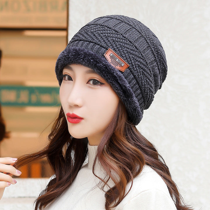 Coral Fleece Balaclava Beanie, Unisex Winter Hat with Scarf