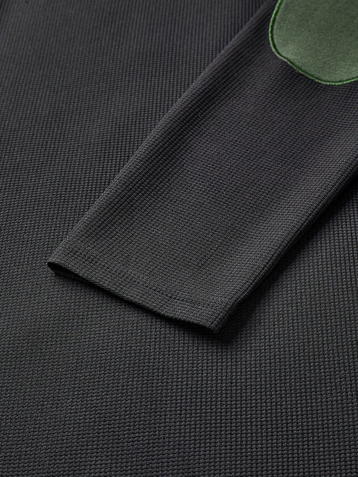 Rory | Textured color-Block Quarter-Zip Pullover