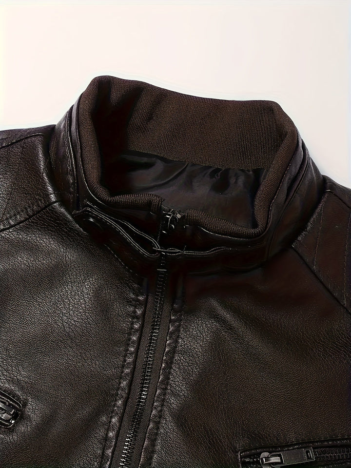 Tobias | Classic Stand-Collar Moto Jacket