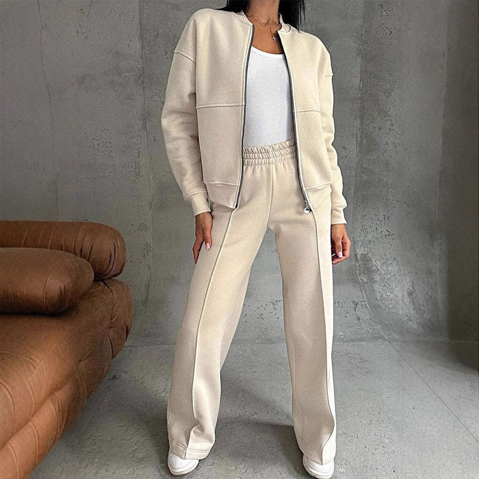 Kinsley | Zip-Up Jacket and Wide-Leg Pants Set for Women