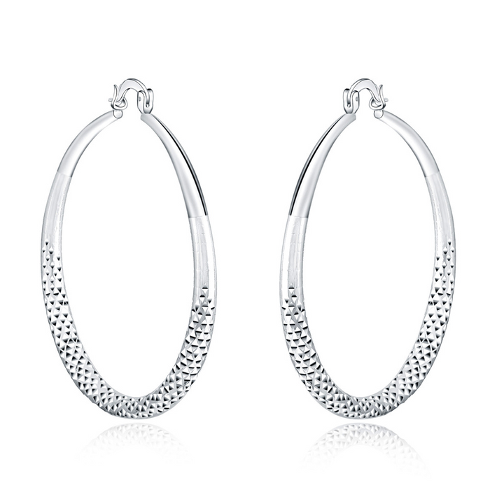 Tonya | Classic Retro Silver Long Earrings
