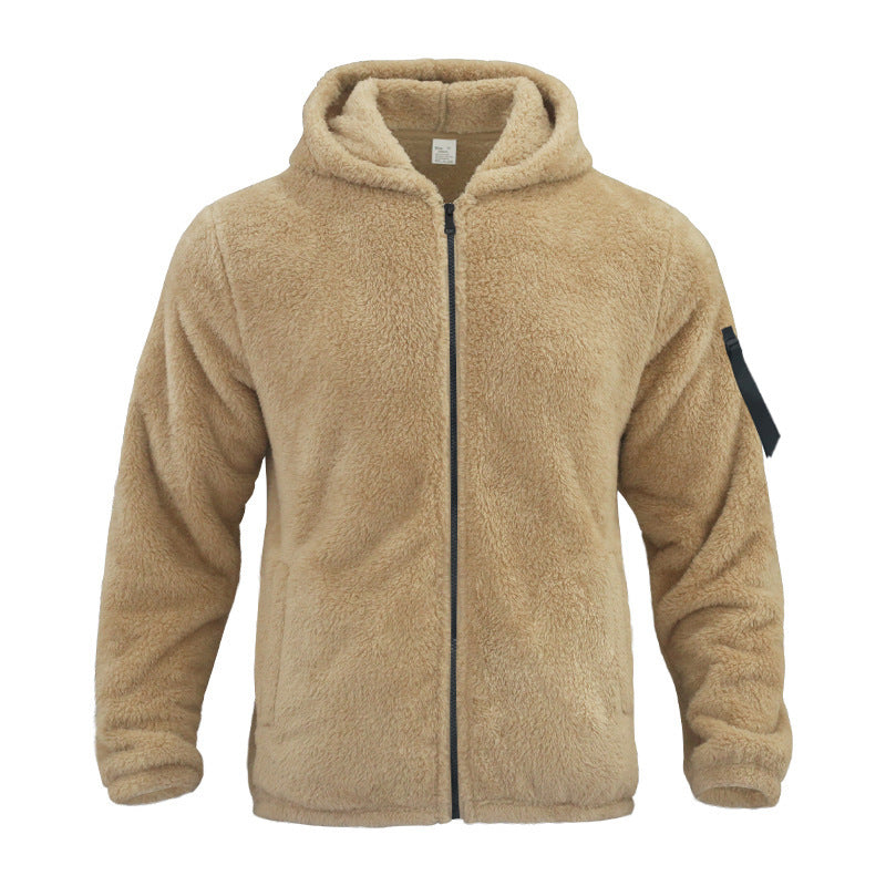 Men's Reversible Fleece Hooded Jacket with Full Zip