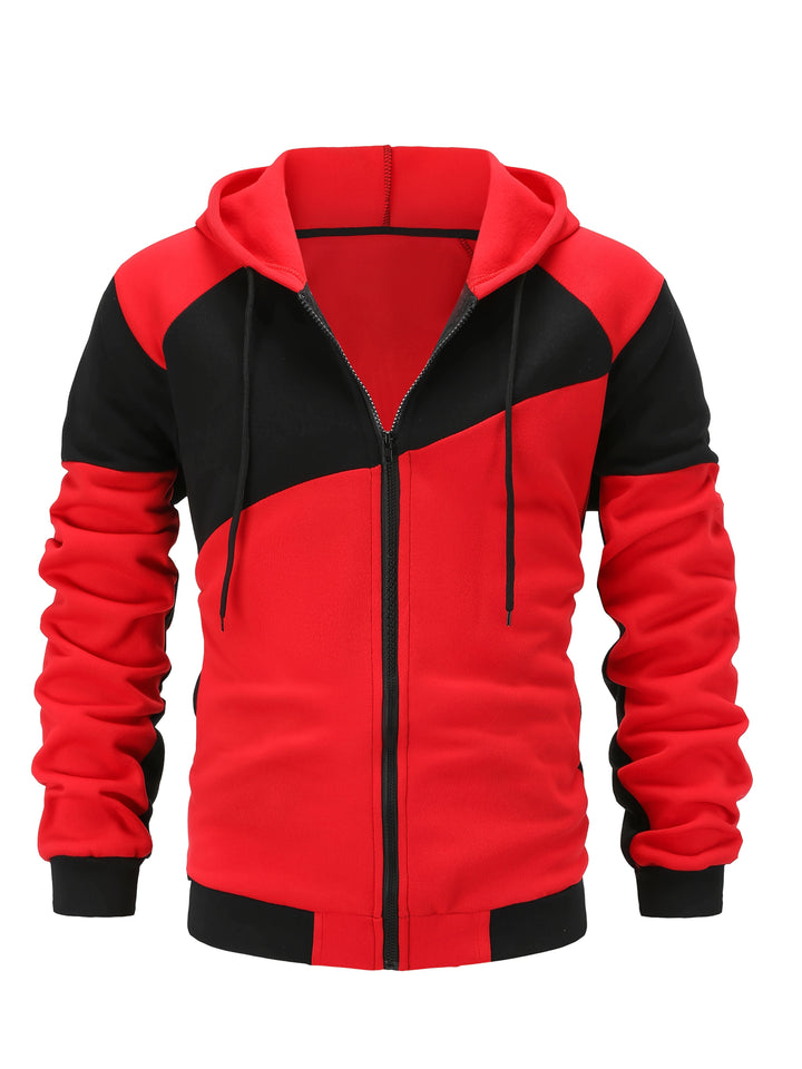 Bryce | color Block Zip-Up Hooded Jacket